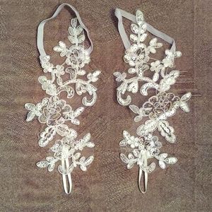 Lace Feet decor (beach, wedding)